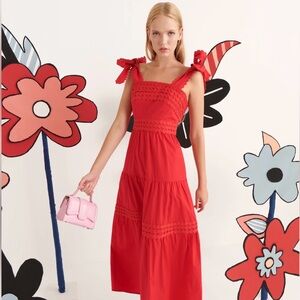 CELIA B SEREIA DRESS IN RED